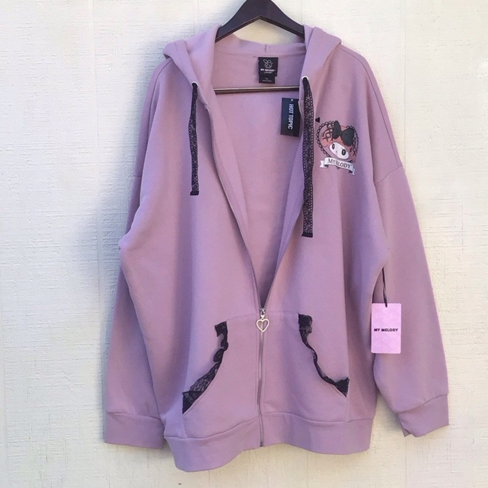 My Melody Sanrio Lolita lilac oversized lace ear hoodie may fit sizes Xl-1X - Picture 16 of 16